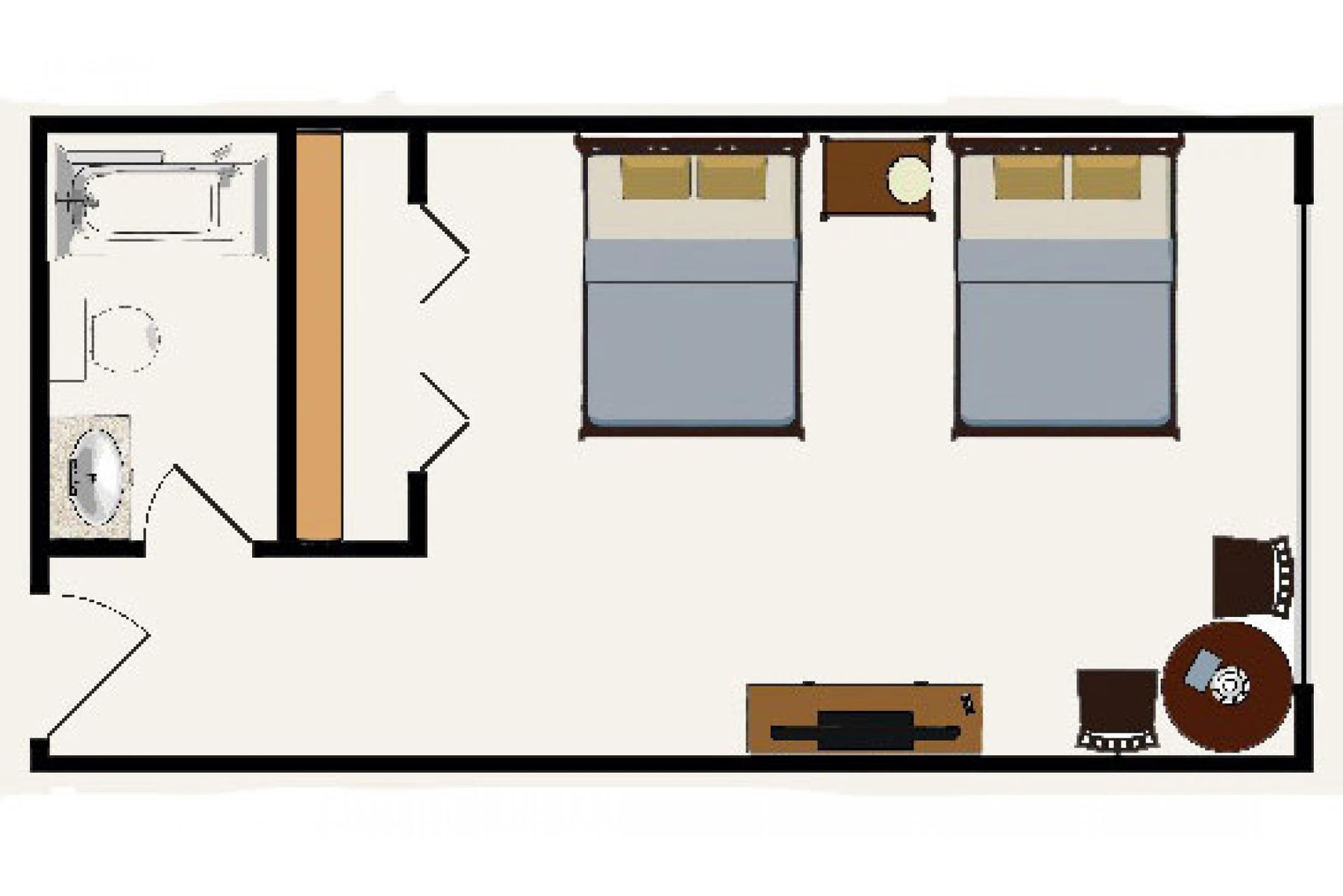 map of hotel room