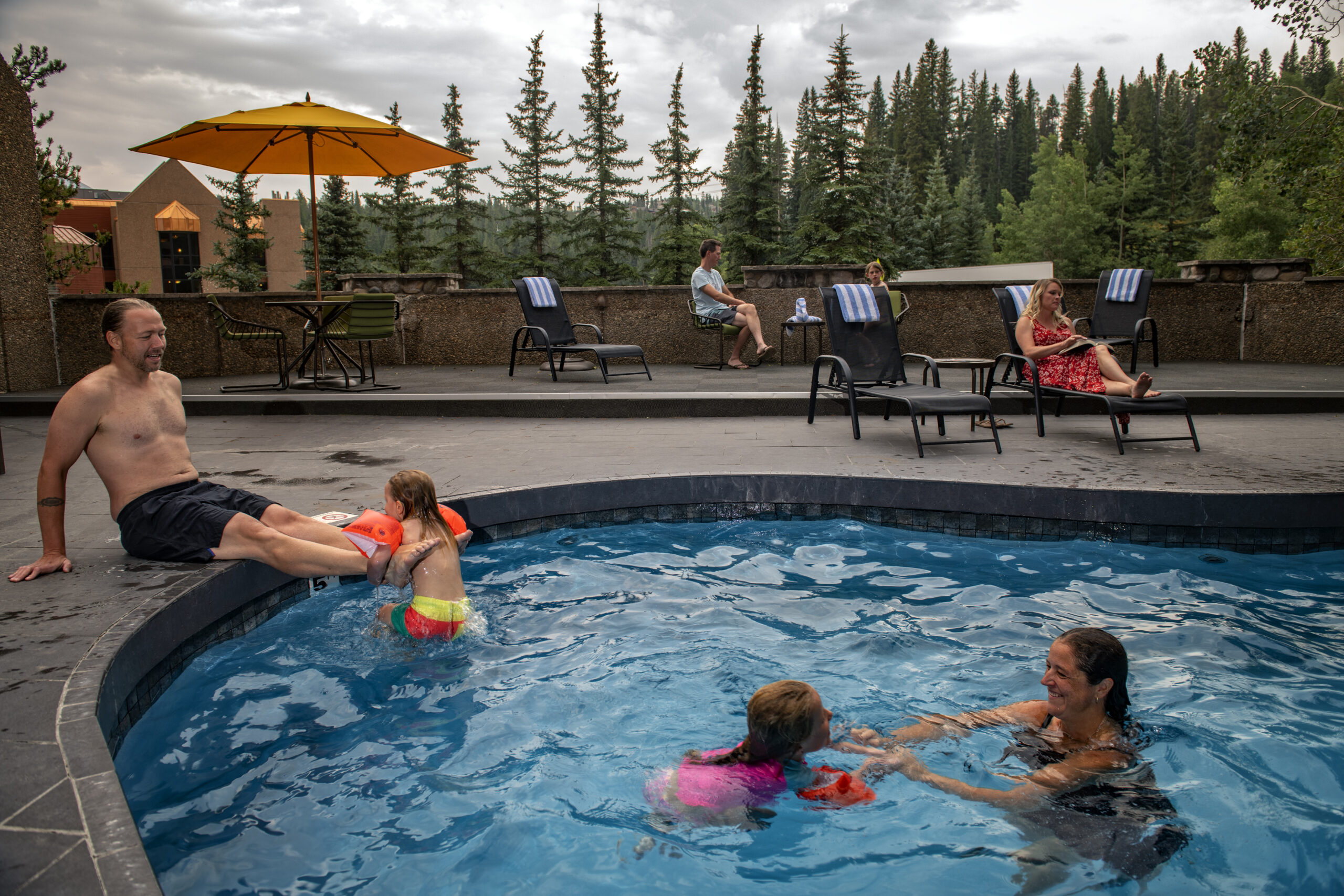family at the Beaver Run Pool