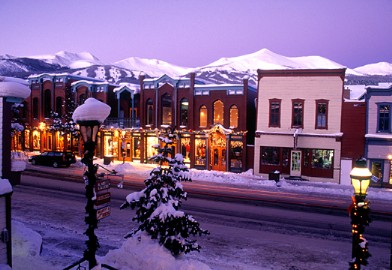 Breck main Street in Winter