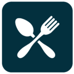 Blue dining Icon