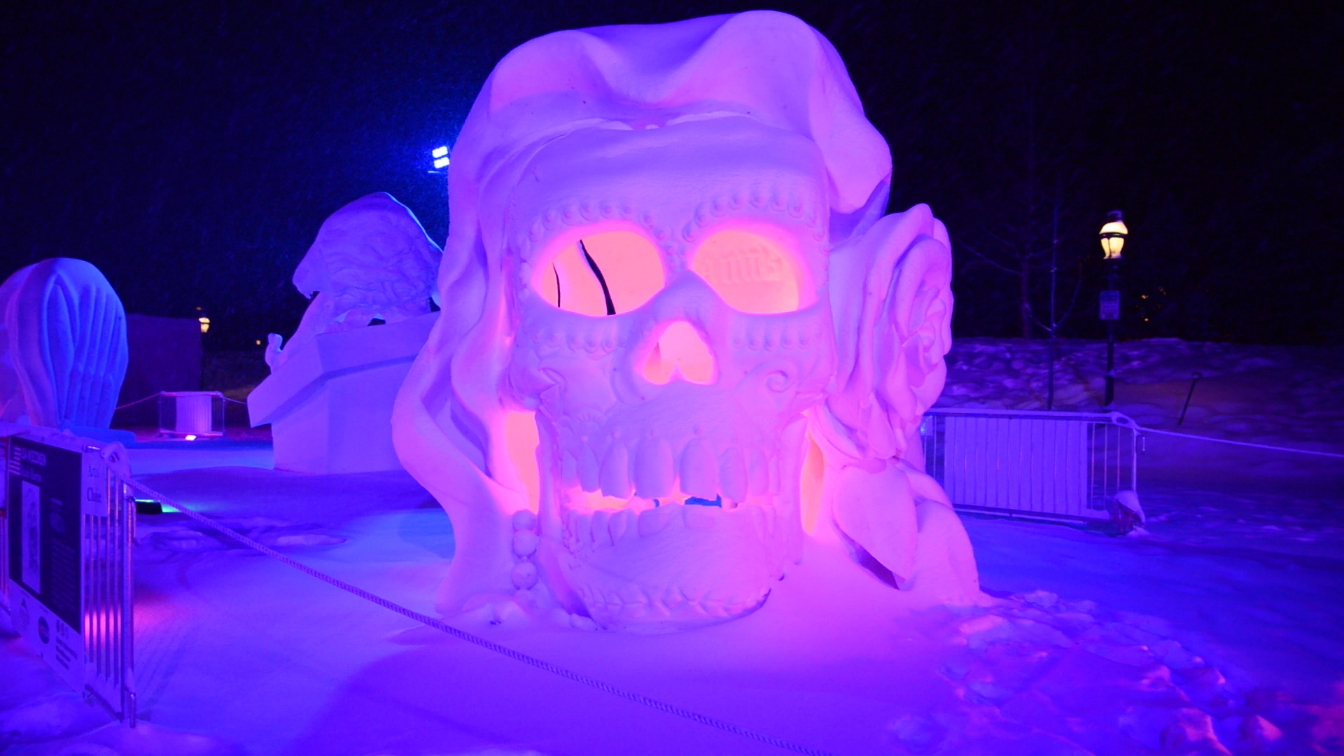 Snow Sculpture Skull Image