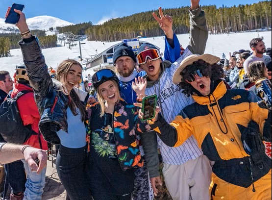 people enjoying the mountain