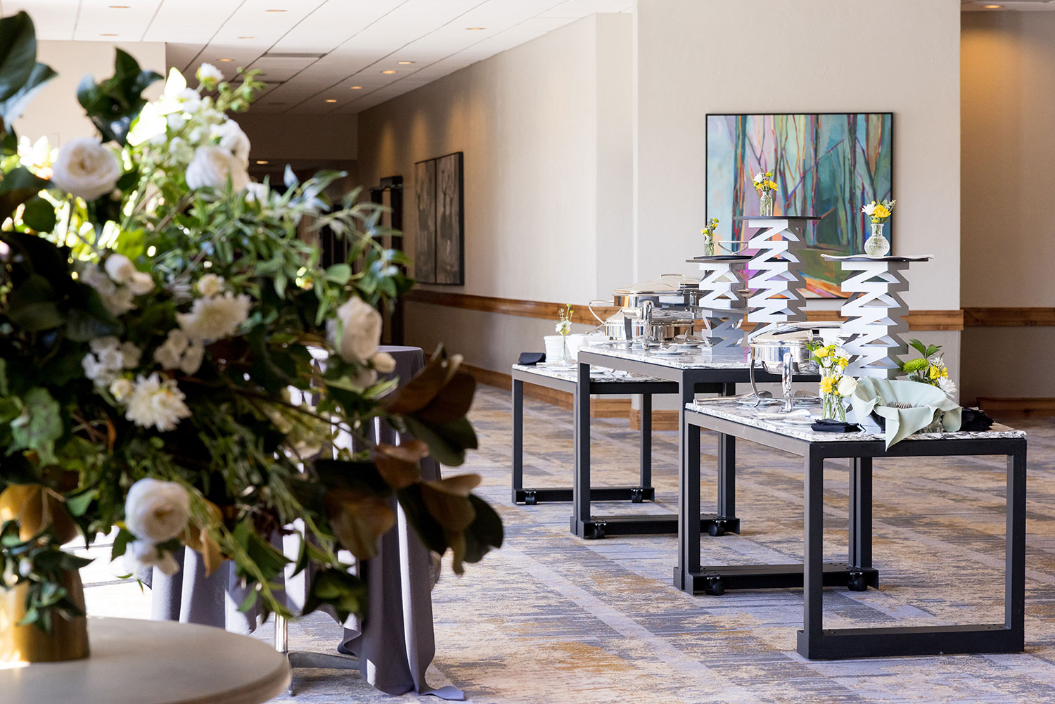 Colorado Ballroom foyer banquet setup