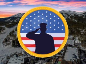 military appreciation logo with winter in background